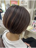 丸みのあるショートボブ