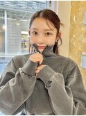 セミロング/アレンジ/顔周り/韓国/レイヤー/向ヶ丘遊園/登戸