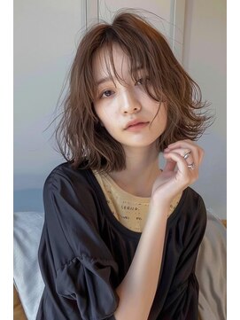 ルル(Lulu) ボブオリーブブラウンカラー