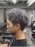 メンズスパイキーショートメンズパーマピンパーマ