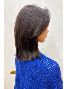 ガーデン 銀座(GARDEN) ミディアムヘア レイヤー 顔まわり ミディアムレイヤー 艶カラー