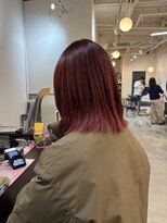 ラック 表参道(LUCK)&nbsp;ワインレッド/ケアブリーチ/ブリーチ/表参道/原宿