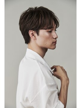 ロンドオム 池袋(Lond Homme) men's/メンズ/リバースセンターパート/黒染め/韓国/顔周り波巻き