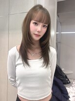 ジェム(GEM)&nbsp;オリーブベージュ/レイヤーカット/ブリーチカラー