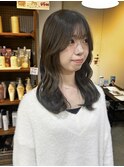 顔まわりカット☆グレージュカラー
