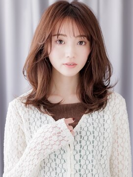 カバーヘア ブリス 上尾西口店(COVER HAIR bliss) フレンチバングブリーチなしウルフパーマヨシンモリ20代30代Y