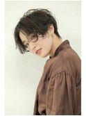 ハンサムショート_マッシュくびれヘアセンターパート