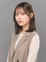 トリニティ(trinity) 髪質改善カラー シースルーバング ブラウン レイヤーカット