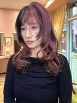 ロチカバイドールヘアー 心斎橋(Rotika by Doll hair)&nbsp;ピンクとブラックのデザインカラー♪