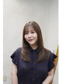 髪質改善ブリーチなしオリーブベージュ韓国ロングレイヤー艶髪