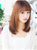 【ヘアジュレドゥ 花井 】 可愛いナチュラルフェミニンセミディ