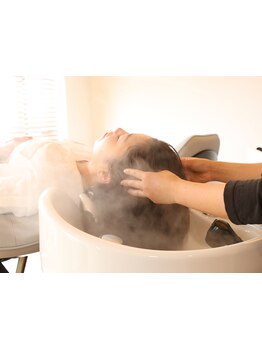 髪、頭皮、気持ちをひとつながりと捉え、今と未来を考えるセルサートスパを行います。