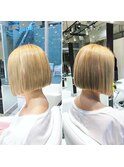 シルバーブロンドのラインボブ！＜本橋寛道＞