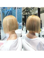 レンジシ オモテサンドウ(RENJISHI omotesando)&nbsp;シルバーブロンドのラインボブ！＜本橋寛道＞