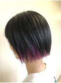 ショートボブインナーピンク