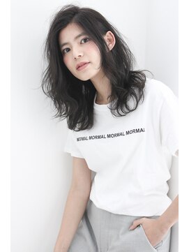 クラン 岡本(Chlan) ロングレイヤーかきあげ前髪フリンジウェーブ