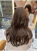 ダブルカラー/ベージュ/韓国ヘア/渋谷/レイヤー/顔まわり