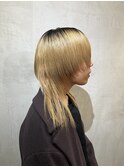 抜きっぱなしブリーチカラー/ロングウルフ　大宮