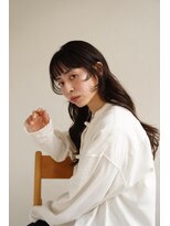 ムク 甲府(muku.)&nbsp;ミディアムヘア/斜めバング/グレージュカラー/甲府駅