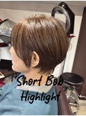 【シークレットハイライト】大人ショートボブ
