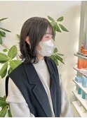 外ハネBob×olive beigeカラー♪