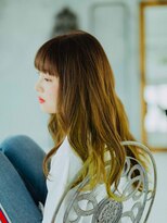 エクファ ヘア リゾート 大津 瀬田店(ex-fa hair resort)&nbsp;夏ウエットヘアオリーブベージュデザインカラーレイヤーカット