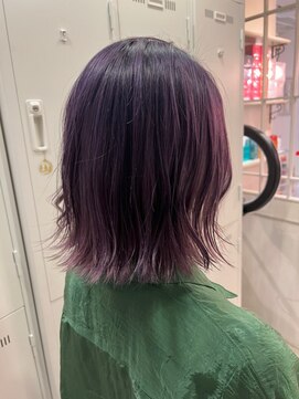 ネウィ 川崎(newi) 丸型卵形切りっぱなしボブエアリーロング美髪ピンクブラウン川崎