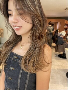 ノラキチジョウジ(NORA KICHIJOJI) 耳かけロングレイヤーフェイスレイヤーハイライトカラー