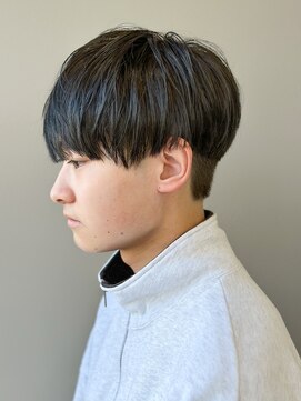 エルマーク 梅田(L-MARK) 黒髪マッシュナチュラルマッシュメンズヘア韓国ツーブロック