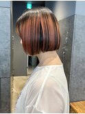 ボブミディアムショート美髪おくれ毛_ba535931