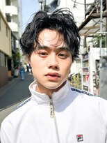 ラレイ ハラジュク(Lalei harajuku)&nbsp;【白石】メンズスパイラルパーマセンターパート原宿学割