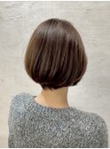ローレイヤーボブ似合わせカットベージュカラー