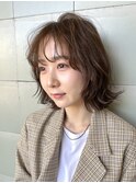切りっぱなしボブ　大人ボブ　ブリーチ無しカラー　髪質改善