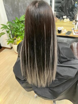 カラーズヘアー(Colors hair) 【colors 徳島】カラーなしバレイヤージュ風シールエクステ