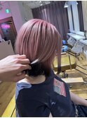 ペールピンク×エンドカラー