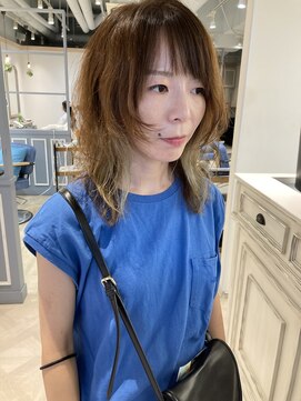 シェノン 赤羽店(CHAINON) ミディアムウルフレイヤーインナーカラー前髪矯正赤羽美容院