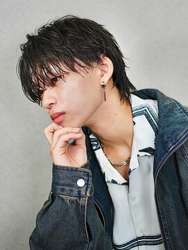 スラッシュ(SLASH) フェザーショート/フェザーパーマ/センターパート/姫路