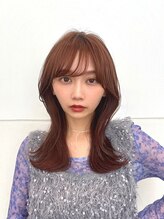 リブランド 銀座(REBRAND)&nbsp;胸下ロング韓国くびれ小顔ヘアシースルー前髪チェリーブラウン