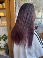 マーブル ヘアー(marble hair) 成人式前ピンクカラー