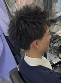 MEN’S HAIR/スパイキーショート/刈り上げセンターパート/草津