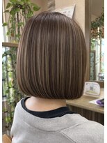 グランヘアー 大町店(GRANHAIR)&nbsp;ミディアムボブ×ハイライトカラー