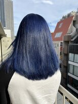 アジールヘア 池袋東口店(agir hair) ブリーチ&ダブルカラーネイビーブルー池袋東口