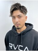 ツーブロック刈り上げツイストスパイラルパーマブリーチ/本厚木