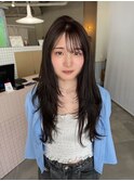 顔周りレイヤーで作る韓国風ロング☆