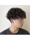 メンズゆるめツイスパ×刈り上げマッシュ