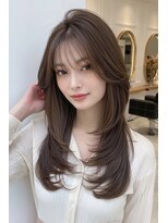 ノイエ 原宿 北参道(NoIE) ハッシュカットシースルーバングフレンチバングレイヤーカット
