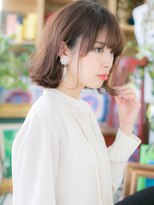 カバーヘア ブリス 上尾西口店(COVER HAIR bliss)&nbsp;■ニュアンスカラーくせ毛風外ハネボブ104-2★上尾20代30代40代