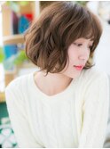 ★インナーカラーゆるふわくせ毛風ウルフボブ20代30代40代★7