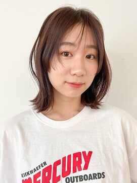 トレス(TRESS) ミディアム　長めボブ　顔周り　レイヤー　ブラウン　原宿表参道