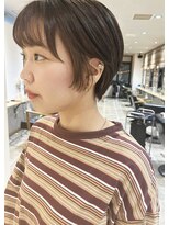 ラボヌールヘアー 札幌店(La Bonheur hair etoile) 【熊澤】マッシュショート×透明感ベージュイヤリングカラー